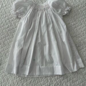 Petit Ami White Smocked Dress